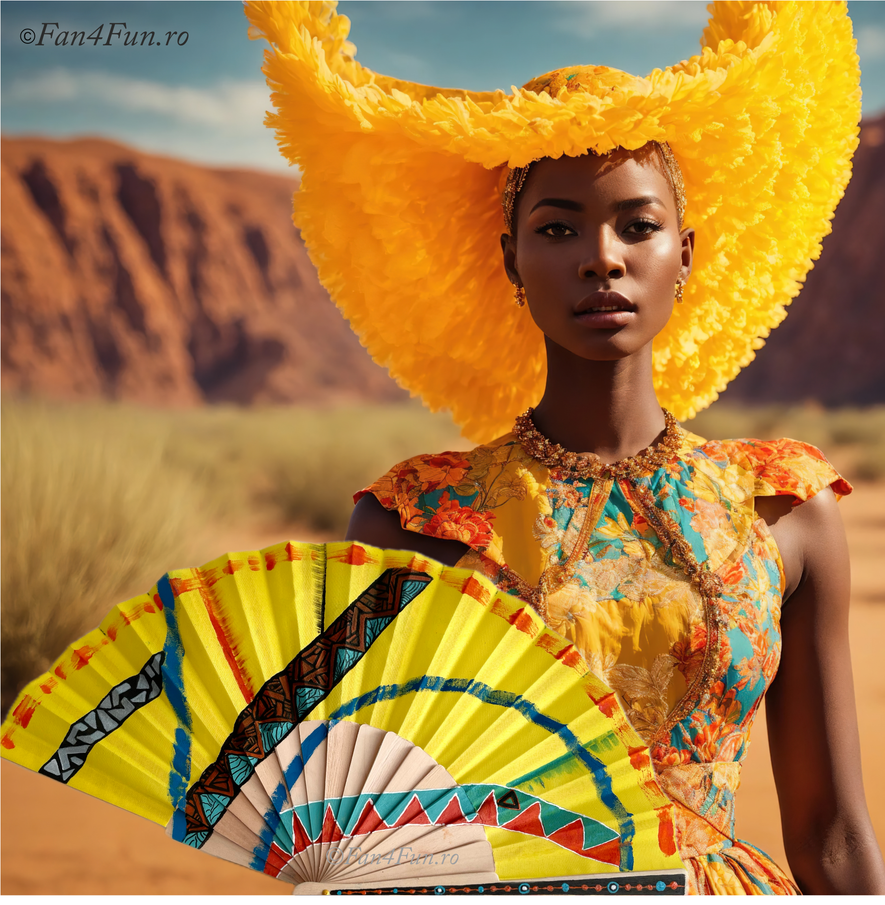 African Sun Fan