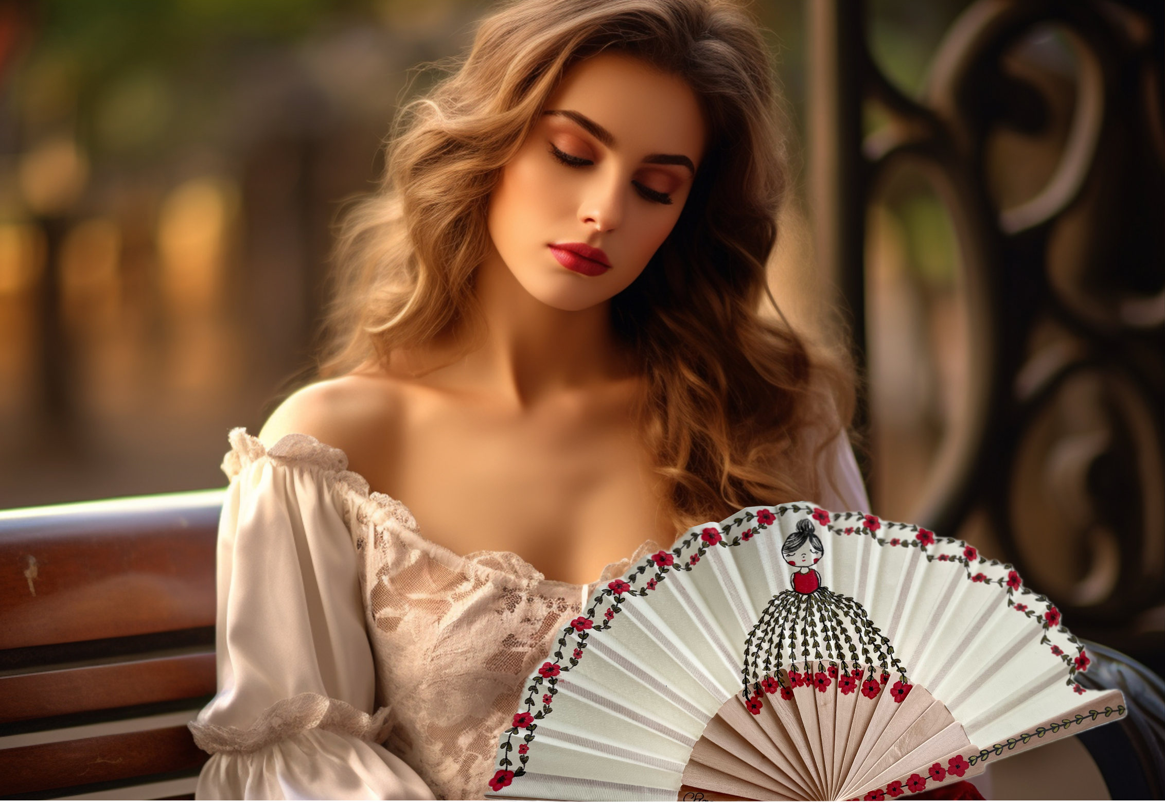 Mademoiselle Fleurs Fan