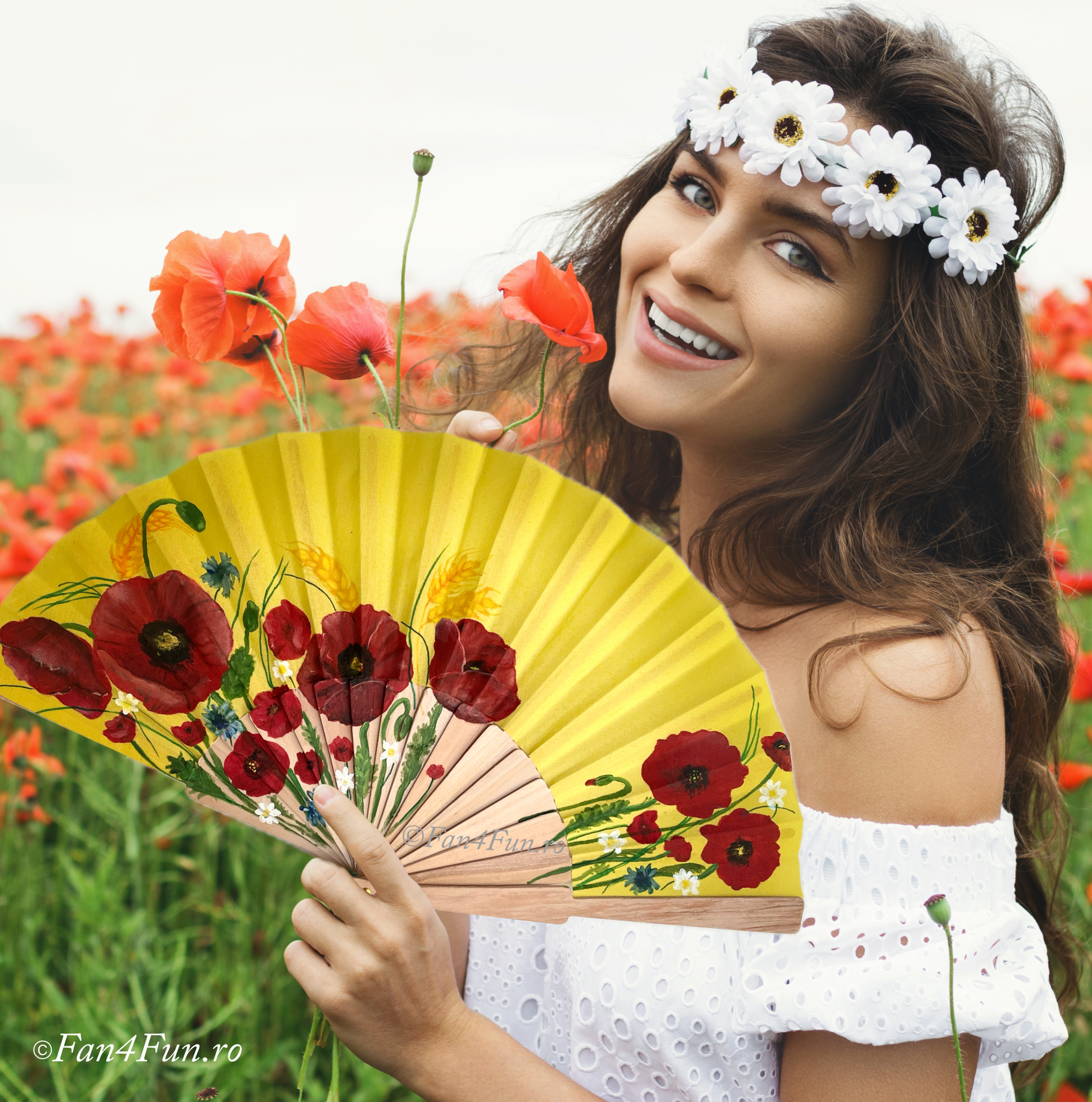 Field of Poppies Fan