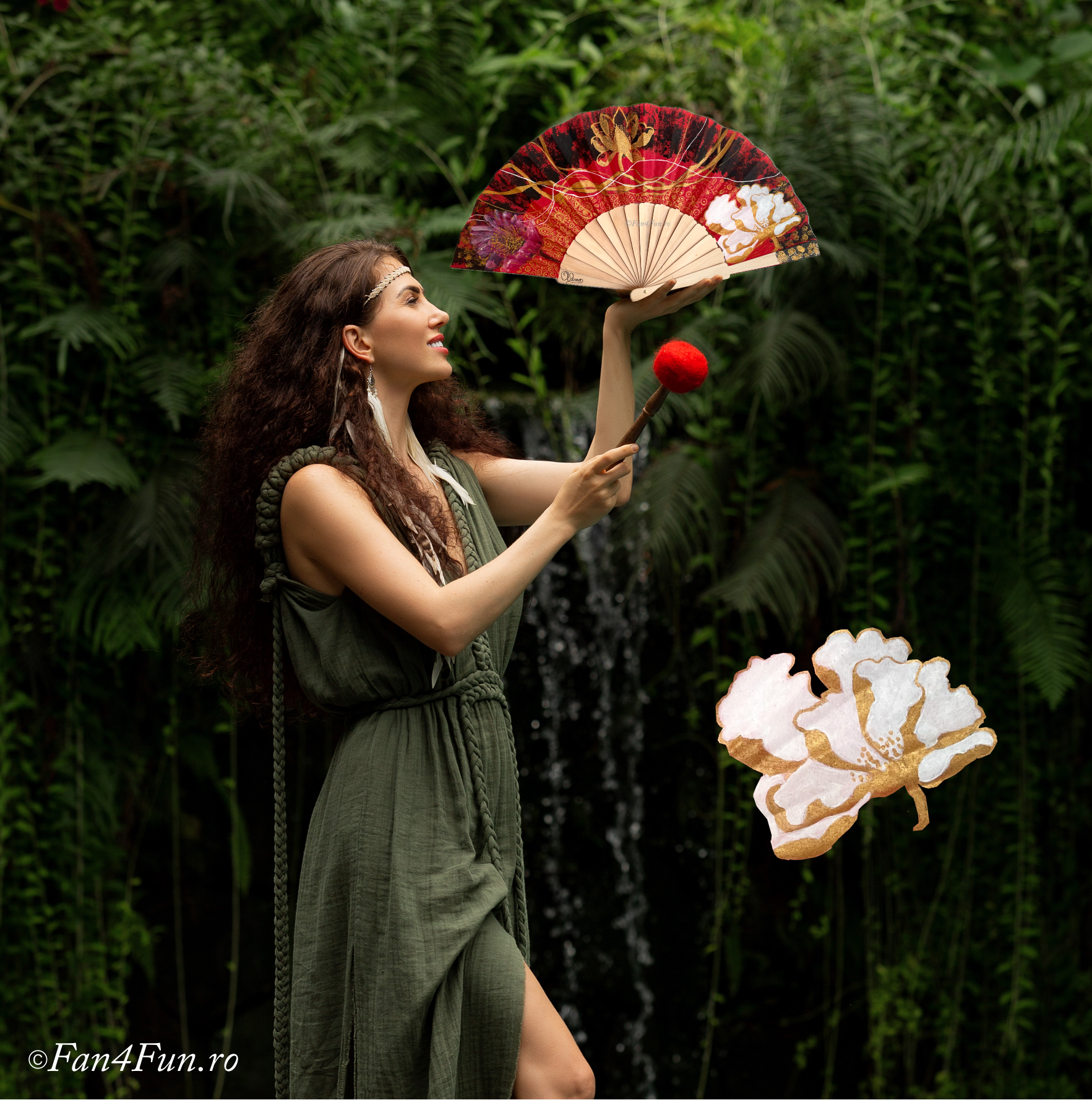 Floral Harmony Fan