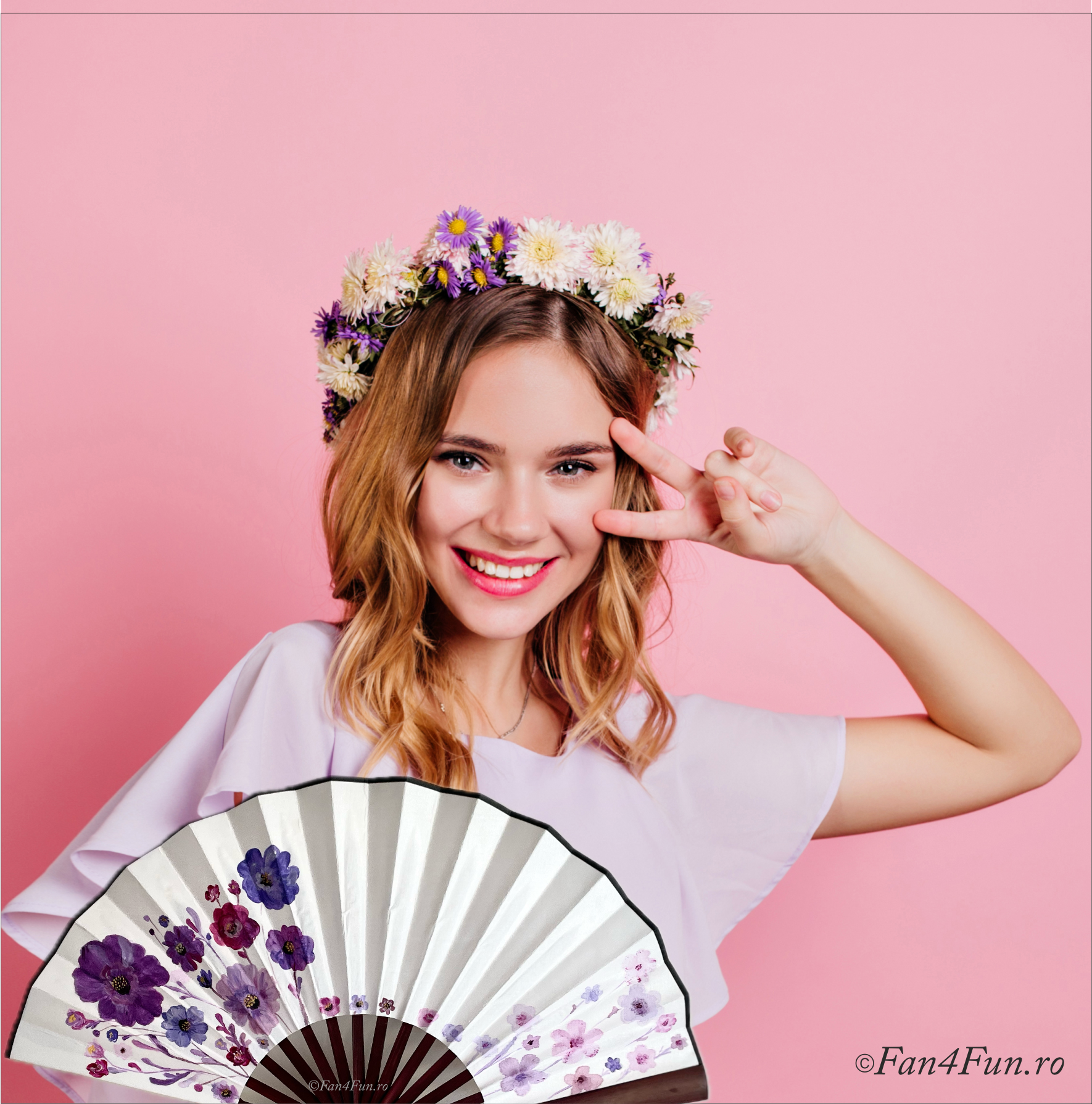 Violet Poem Fan